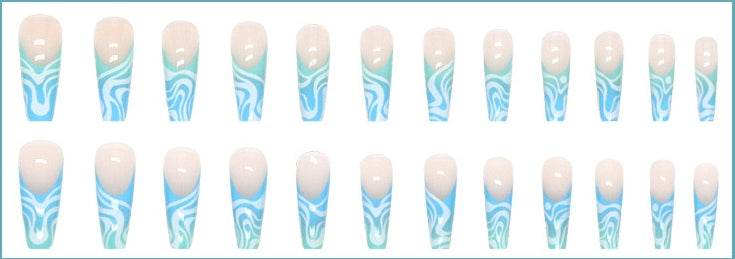 Long Wave - High quality machine made Press on nails